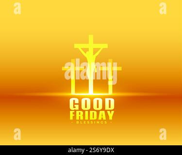 Glänzendes Poster-Design für die karfreitag-heilige Woche Stock Vektor