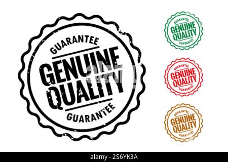 Echte Qualität Gummi Stempel Satz von vier Stock Vektor