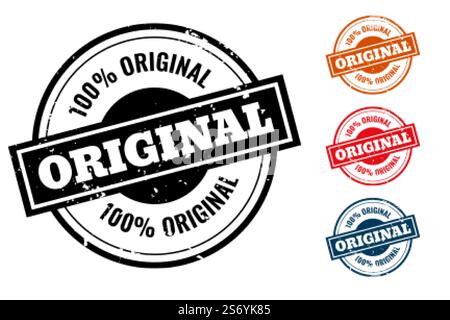 Original Qualitäts-Stempel oder Etikettensatz Stock Vektor