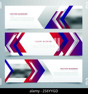 modernes Business Banner design 3er set Stock Vektor