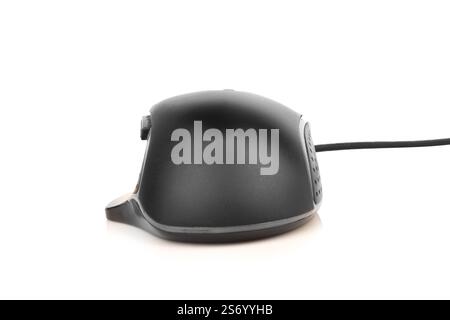Maus-Gamer isoliert auf weißem Hintergrund. Stockfoto