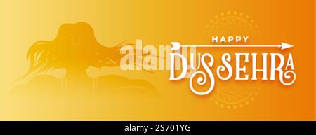 Happy dussehra Traditionelles goldenes Bannerdesign Stock Vektor