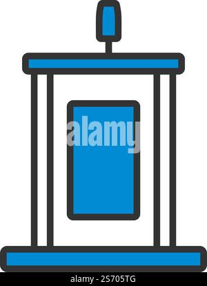 Symbol Für Zeugenstand. Editierbare Fett Formatigte Kontur Mit Farbfüllungsdesign. Vektorgrafik. Stock Vektor