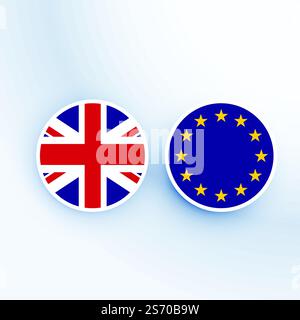 Vereinigten Königreich und der Europäischen Union Symbol und Abzeichen Stock Vektor