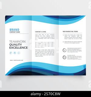 Unternehmen Tri-Fold Broschüre Design-Vorlage Stock Vektor