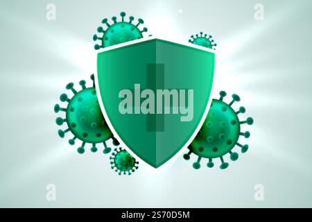 Medizinischer Schutz vor Corona-Virusinfektion Stock Vektor
