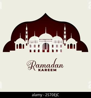 Moschee Silhouetten Ramadan Kareem islamischen Hintergrund Stock Vektor