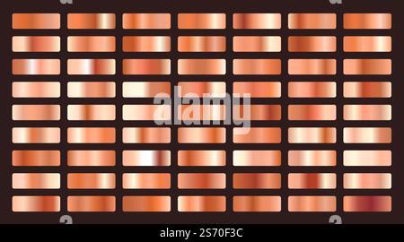 Metallic Orange oder Kupfer Gradienten große Stock Vektor