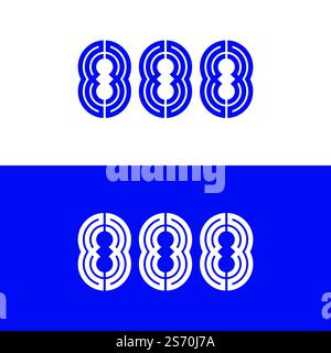 888 Vektor-Logo-Design. Stock Vektor