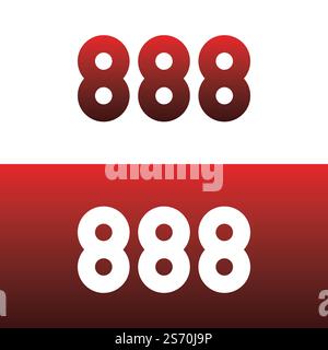 888 Vektor-Logo-Design. Stock Vektor