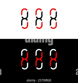 888 Vektor-Logo-Design. Stock Vektor