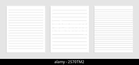 Leere Linien beachten Papettset Set Design Stock Vektor