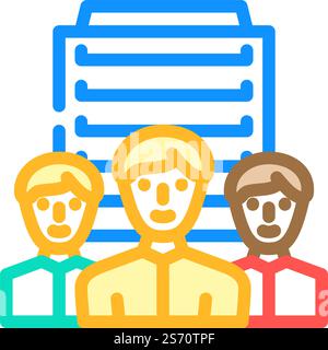 Farbsymbolvektor für Unternehmensethik. Zeichen für Unternehmensethik. Isolierte Symboldarstellung. Corporate Business Ethik Farbe Symbol Vektor Illustration Stock Vektor