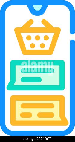 Farbsymbolvektor für Support-Vertriebschat. Support-Schild für Vertriebschat. Isolierte Symboldarstellung. Vektor-Illustration für Support-Farbsymbole für den Vertriebs-Chat Stock Vektor