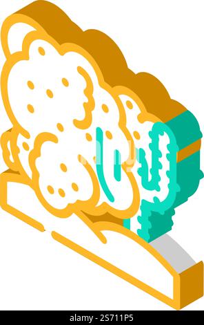 Sandsturm Wetter isometrischer Symbolvektor. Wetterschild Sandsturm. Isolierte Symboldarstellung. Sandsturm Wetter isometrische Iconvektorillustration Stock Vektor