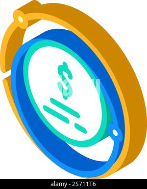 Isometrischer Symbolvektor für Unternehmensethik. Ethik-Zeichen für Geschäftsfelder. Isolierte Symboldarstellung. Isometrische Ikonenvektorillustration für Unternehmensethik Stock Vektor