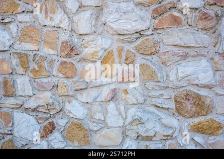 Hintergrund von eine alte Natursteinmauer Stockfoto