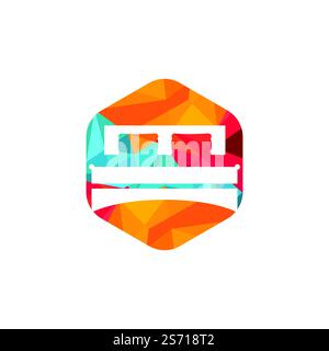 Bettenvektor-Logo. Logo des Bettenhauses Icon. Stock Vektor