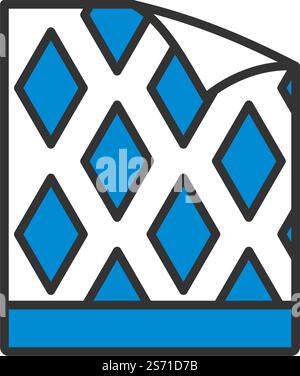 Hintergrundbild-Symbol. Editierbare Fett Formatigte Kontur Mit Farbfüllungsdesign. Vektorgrafik. Stock Vektor