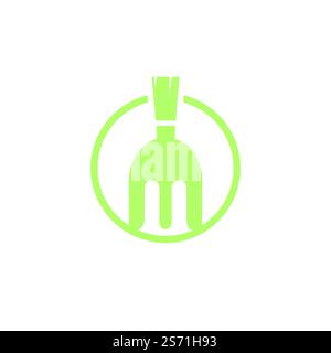 Spartan Fork Vektor-Logo-Design. Stock Vektor