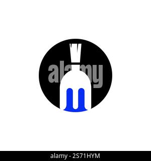 Spartan Fork Vektor-Logo-Design. Stock Vektor