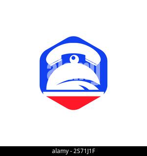 Logo von „Food Vector“. Logo-Konzept für den Gastronomiedienst. Stock Vektor