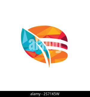 Logo „Eco Burger Vector“. Vorlage für veganes Logo von Burger. Stock Vektor