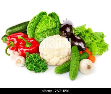 Gemüse isoliert auf weißem Hintergrund Stockfoto