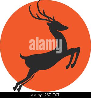 Deer Antler Abbildung: Logo vektor Vorlage Stock Vektor