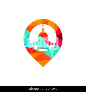 Islamisches Bildungs-Vektor-Logo-Design. Moslem Learning Logo-Vorlage. Stock Vektor