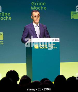 CEM Özdemir bei der Eröffnungsfeier der Blumenhalle auf der Grünen Woche 2025. *** Cem Özdemir bei der Eröffnungszeremonie der Blumenhalle in der Grünen Woche 2025 Stockfoto