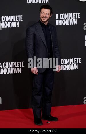 Andrea Bosca nimmt am 17. Januar 2025 am Fotoruf des Films „A Complete Unknown“ im Auditorium Parco della Musica in Rom (Italien) Teil. Stockfoto