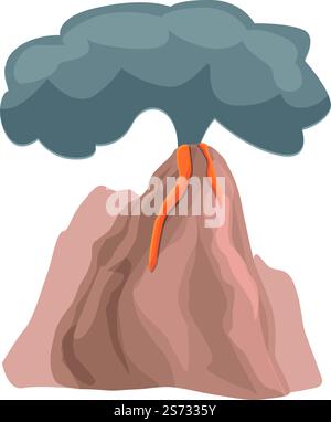 Aktiver Vulkan Icon Cartoon Vektor. Natürlicher Vulkan. Magmaeruption. Aktiver Vulkan Icon Cartoon Vektor. Natürlicher Vulkan Stock Vektor