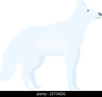 Polarwolf Icon Cartoon Vektor. Arktisches Tier. Alaska Tier. Polarwolf Icon Cartoon Vektor. Arktisches Tier Stock Vektor