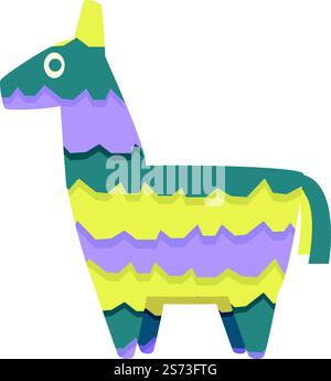 Pinata Icon Cartoon Vektor. Mexikanischer Esel. Süßigkeiten-Party. Pinata Icon Cartoon Vektor. Mexikanischer Esel Stock Vektor