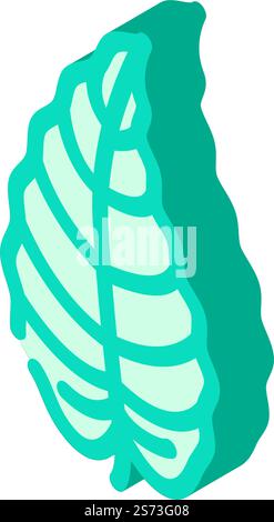 Philodendron tropisches Blatt isometrischer Ikonvektor. Philodendron-Tropenblatt-Zeichen. Isolierte Symboldarstellung. Philodendron tropisches Blatt isometrische Iconvektorillustration Stock Vektor