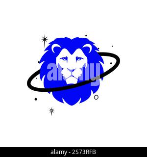 Logo des Löwenplaneten-Vektors. Stock Vektor