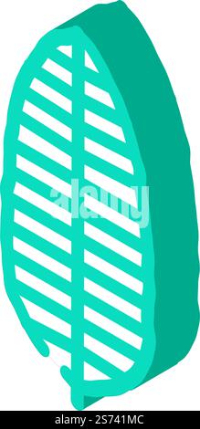 Banane tropisches Blatt isometrischer Iconvektor. Bananenblatt mit tropischen Blättern. Isolierte Symboldarstellung. Banane tropisches Blatt isometrische Icon Vektor Illustration Stock Vektor