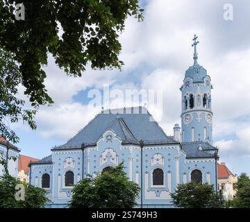Blaue Kirche St. Elisabeth berühmtes Wahrzeichen in Bratislava, Slowakei, Osteuropa Stockfoto