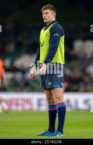 Dublin, Irland. Januar 2025. Ross Byrne von Leinster während des Investec Champions Cup, Pool 2, Runde 4 Spiel zwischen Leinster Rugby und Bath Rugby im Aviva Stadium in Dublin, Irland am 18. Januar 2025 (Foto: Andrew SURMA/ Credit: SIPA USA/Alamy Live News Stockfoto
