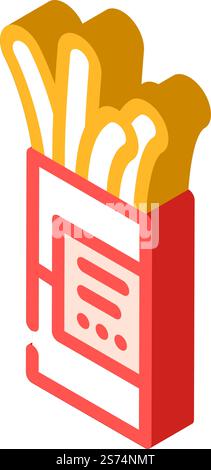 Frankfuter Wurst Fleisch isometrische Icon Vektor. Frankfuter Wurstfleisch-Schild. Isolierte Symboldarstellung. Frankfuter Wurst Fleisch isometrische Icon Vektor Illustration Stock Vektor