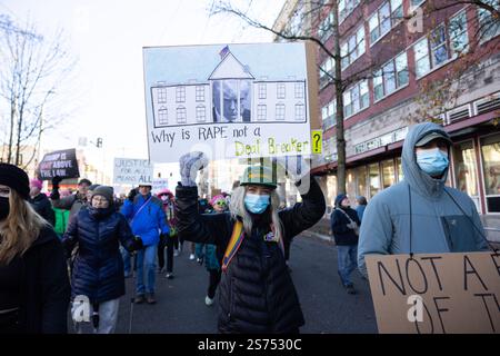 Seattle, Washington DC, USA. Seattle People's March 18th January 2025 Credit: Alex Garland/Alamy Live News Stockfoto