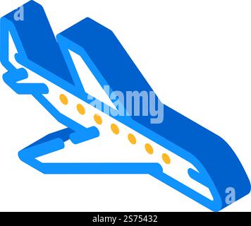 Passagierflugzeug Isometrischer Symbolvektor. Passagierflugzeug-Schild. Isolierte Symboldarstellung. Passagierflugzeug Isometrisches Symbol Vektorillustration Stock Vektor