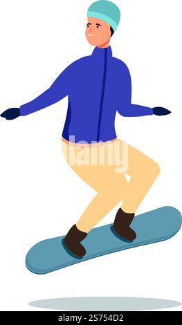 Snowboardtraining Icon Cartoon Vektor. Sportschule. Snowboard für Kinder. Snowboardtraining Icon Cartoon Vektor. Sportschule Stock Vektor