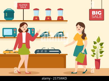 Überprüfung der Elektronik mit Kundenbewertung der Servicequalität oder der Anwendung und Abgabe von Feedback in einer flachen, handgezeichneten Schablone Stock Vektor