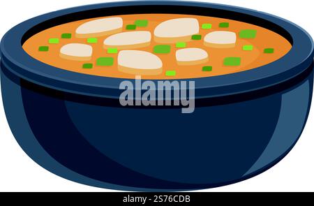 Straße thai Suppe Icon Cartoon Vektor. Speisen. Basilikummahlzeit. Straße thai Suppe Icon Cartoon Vektor. Speisen Stock Vektor