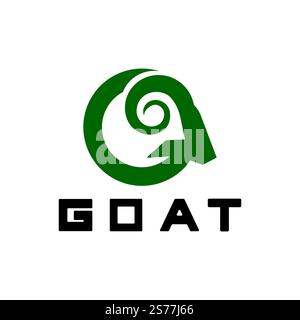 Vektordarstellung des Buchstabens G Ziegenkopf Stock Vektor