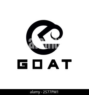 Vektordarstellung des Buchstabens G Ziegenkopf Stock Vektor