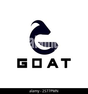 Vektordarstellung des Buchstabens G Ziegenkopf Stock Vektor