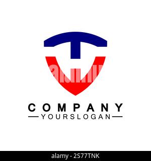 Ursprüngliche Vektorvorlage für Buchstaben mit Logo oder Logo mit Logo Stock Vektor